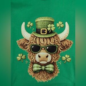 AFTER HOLIDAY NEW Green St. Patrick's Day Bull Graphic Tee Size XL